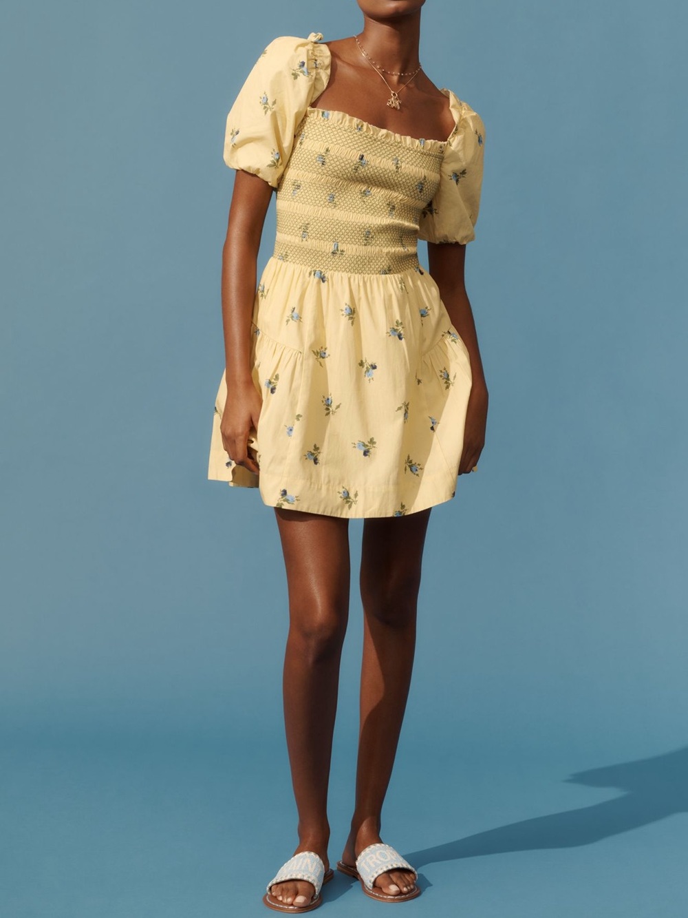 Dress bundle, yellow dress and green polka dot dress
